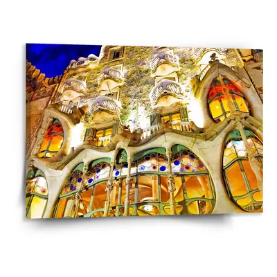 Obraz Barcelona Gaudi Casa Batllo 1 - 150x110 cm