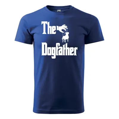 Tričko s potiskem The Dogfather - modré 2XL