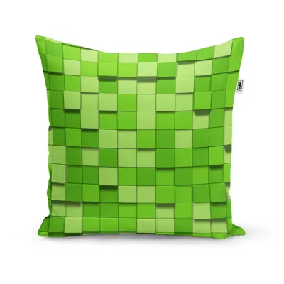 Polštář Green Blocks 3D - 50x50 cm