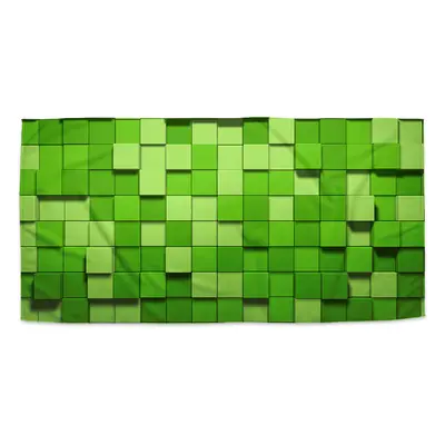 Ručník Green Blocks 3D - 30x50 cm