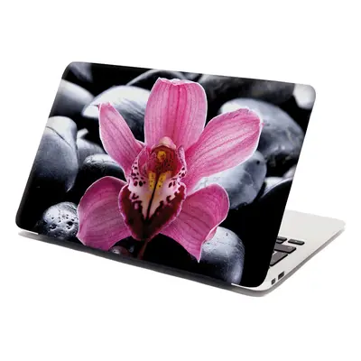 Samolepka na notebook Růžová orchidea - 38x26 cm