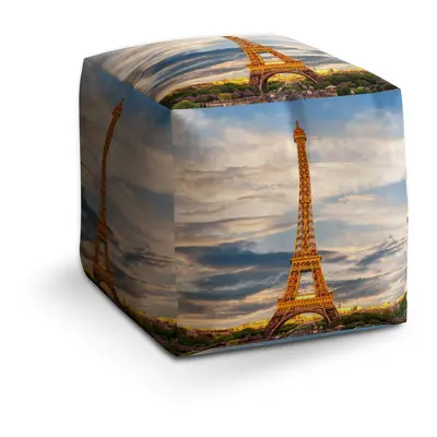 Taburet Cube Eiffel Tower 3: 40x40x40 cm