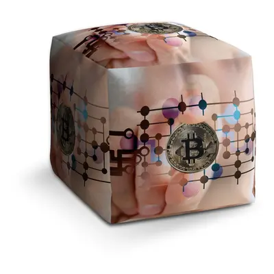 Taburet Cube Bitcoin: 40x40x40 cm