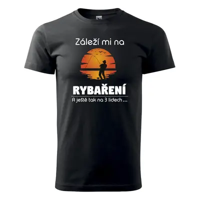 Tričko pro rybáře - Záleží mi na rybaření - velikost 2XL