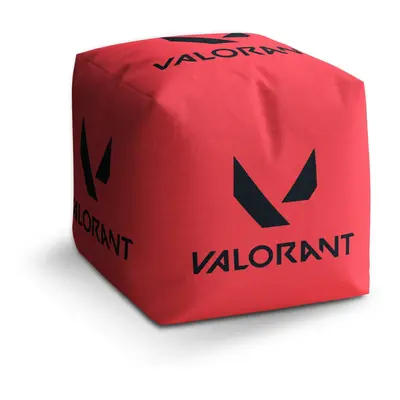 Taburet Cube VALORANT Red: 40x40x40 cm