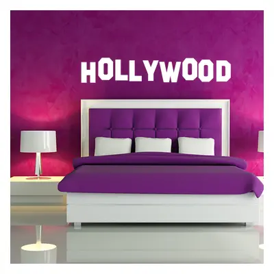 Samolepka na zeď: nápis Hollywood - 150x25 cm