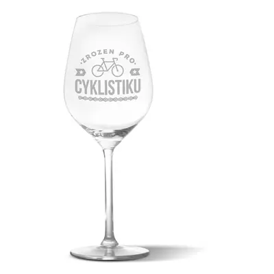 Sklenička na víno Zrozen pro cyklistiku: 49 cl