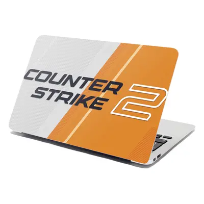 Samolepka na notebook Counter Strike 2 Oranžová - 38x26 cm