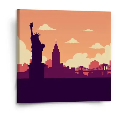 Obraz New York Socha svobody Art - 110x110 cm