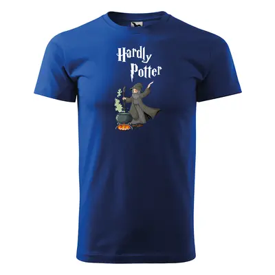 Tričko s potiskem Hardly Potter - modré 4XL