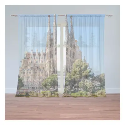 Záclony Barcelona Sagrada Familia: 2ks 150x250cm