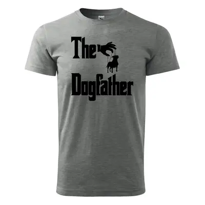 Tričko s potiskem The Dogfather - šedé 2XL