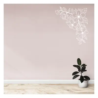 Samolepka na zeď: Květinový ornament 4 - 78x90 cm