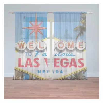 Záclony Welcome to Las Vegas: 2ks 150x250cm