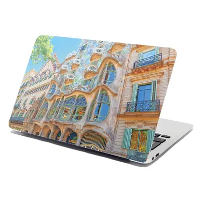 Samolepka na notebook Barcelona Gaudi Casa Batllo 2 - 38x26 cm