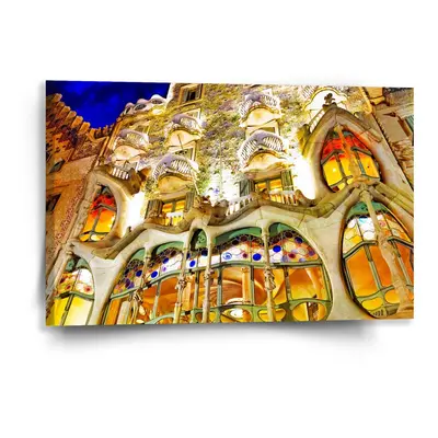 Obraz Barcelona Gaudi Casa Batllo 1 - 60x40 cm