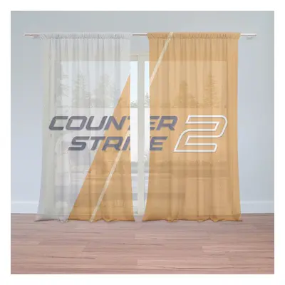 Záclony Counter Strike 2 Oranžová: 2ks 150x250cm