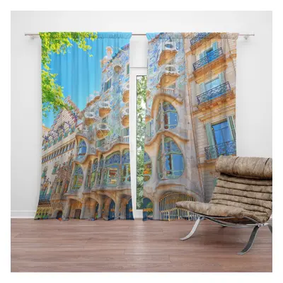 Závěs Barcelona Gaudi Casa Batllo 2: 2ks 140x250cm