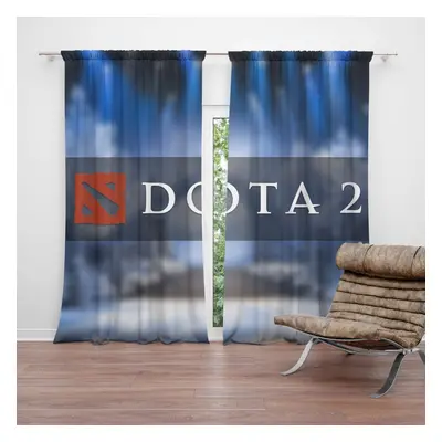 Závěs DOTA 2 Modrá: 2ks 140x250cm