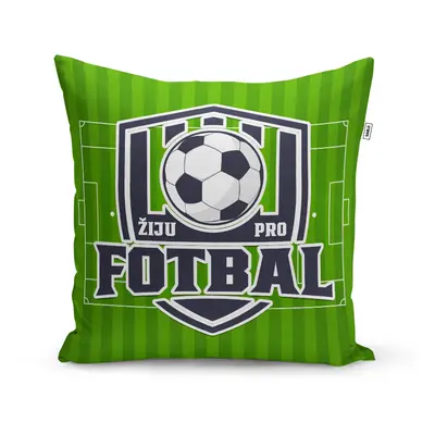 Polštář Žiju pro fotbal: 40x40 cm