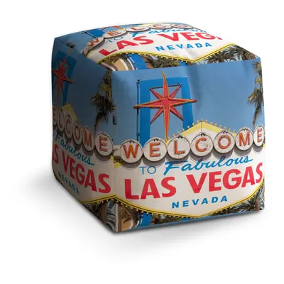 Taburet Cube Welcome to Las Vegas: 40x40x40 cm