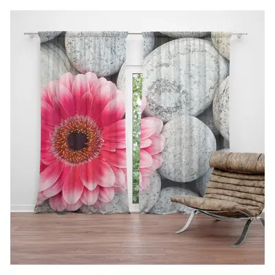 Závěs Gerbera na kamenech: 2ks 140x250cm