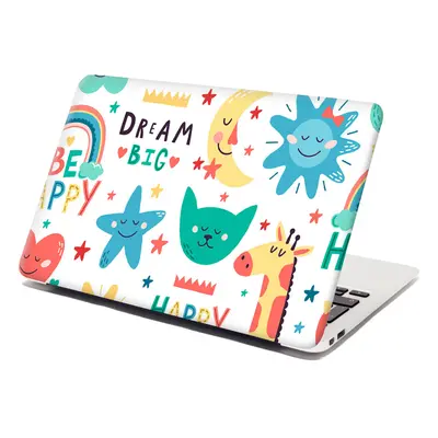 Samolepka na notebook Happy day - 38x26 cm