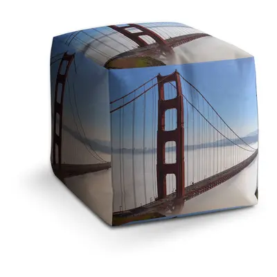 Taburet Cube Golden Gate v mlze: 40x40x40 cm