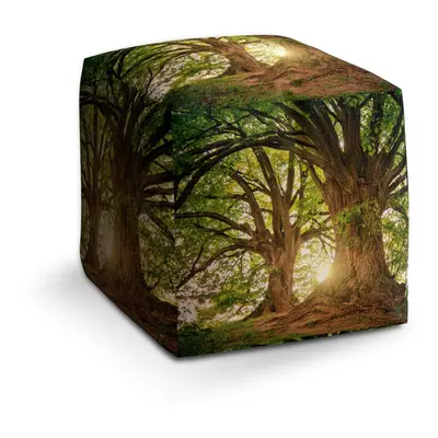 Taburet Cube Stromy: 40x40x40 cm