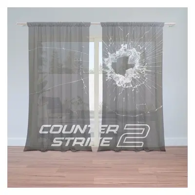 Záclony Counter Strike 2 Průstřel: 2ks 150x250cm