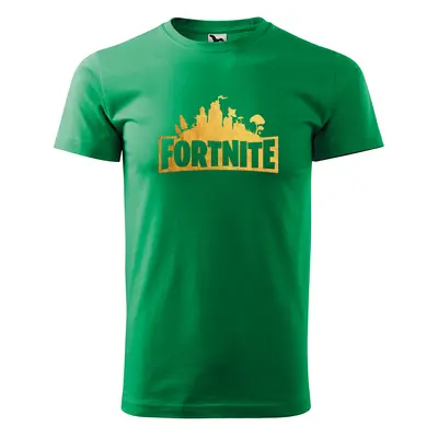 Tričko s potiskem Fortnite Pevnost Desert - zelené XL