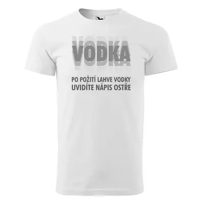 Tričko s potiskem Vodka - bílé 5XL