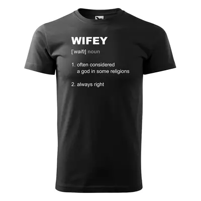 Tričko s potiskem Wifey - černé S