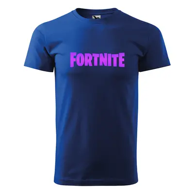 Tričko s potiskem Fortnite Pink - modré M