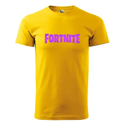 Tričko s potiskem Fortnite Pink - žluté XL