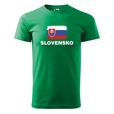 Tričko s potiskem Slovensko - zelené L