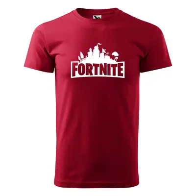 Tričko s potiskem Fortnite Pevnost - červené 4XL