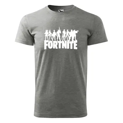 Tričko s potiskem Fortnite Team 2 - šedé S