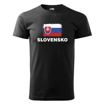 Tričko s potiskem Slovensko - černé M