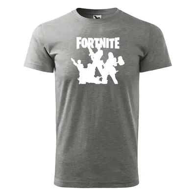 Tričko s potiskem Fortnite Team - šedé 2XL