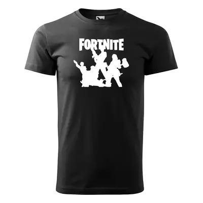 Tričko s potiskem Fortnite Team - černé 4XL