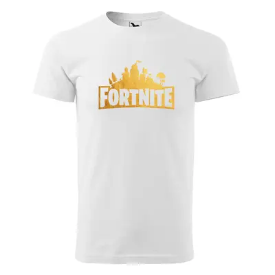 Tričko s potiskem Fortnite Pevnost Desert - bílé 2XL