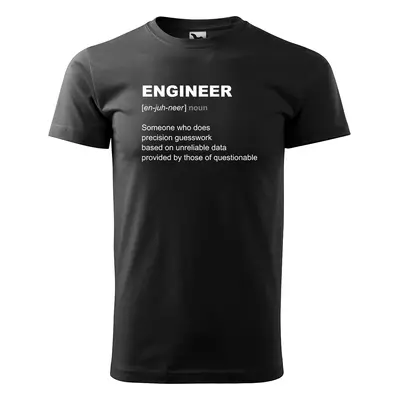 Tričko s potiskem Engineer - černé 5XL