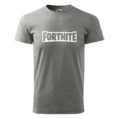 Tričko s potiskem Fortnite - šedé XL