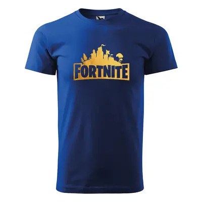 Tričko s potiskem Fortnite Pevnost Desert - modré 3XL