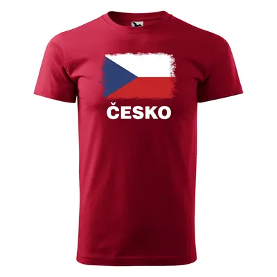 Tričko s potiskem Česko - červené 3XL