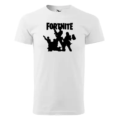 Tričko s potiskem Fortnite Team - bílé 4XL