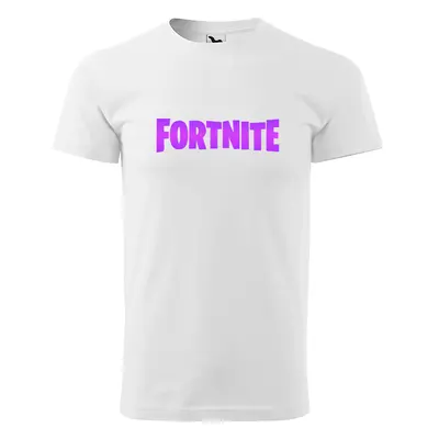 Tričko s potiskem Fortnite Pink - bílé M