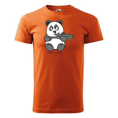 Tričko s potiskem Dělám co můžu Panda - oranžové 3XL