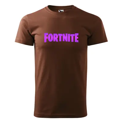 Tričko s potiskem Fortnite Pink - hnědé L